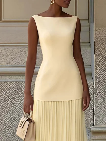 Micaela | Pleated Maxi Dress