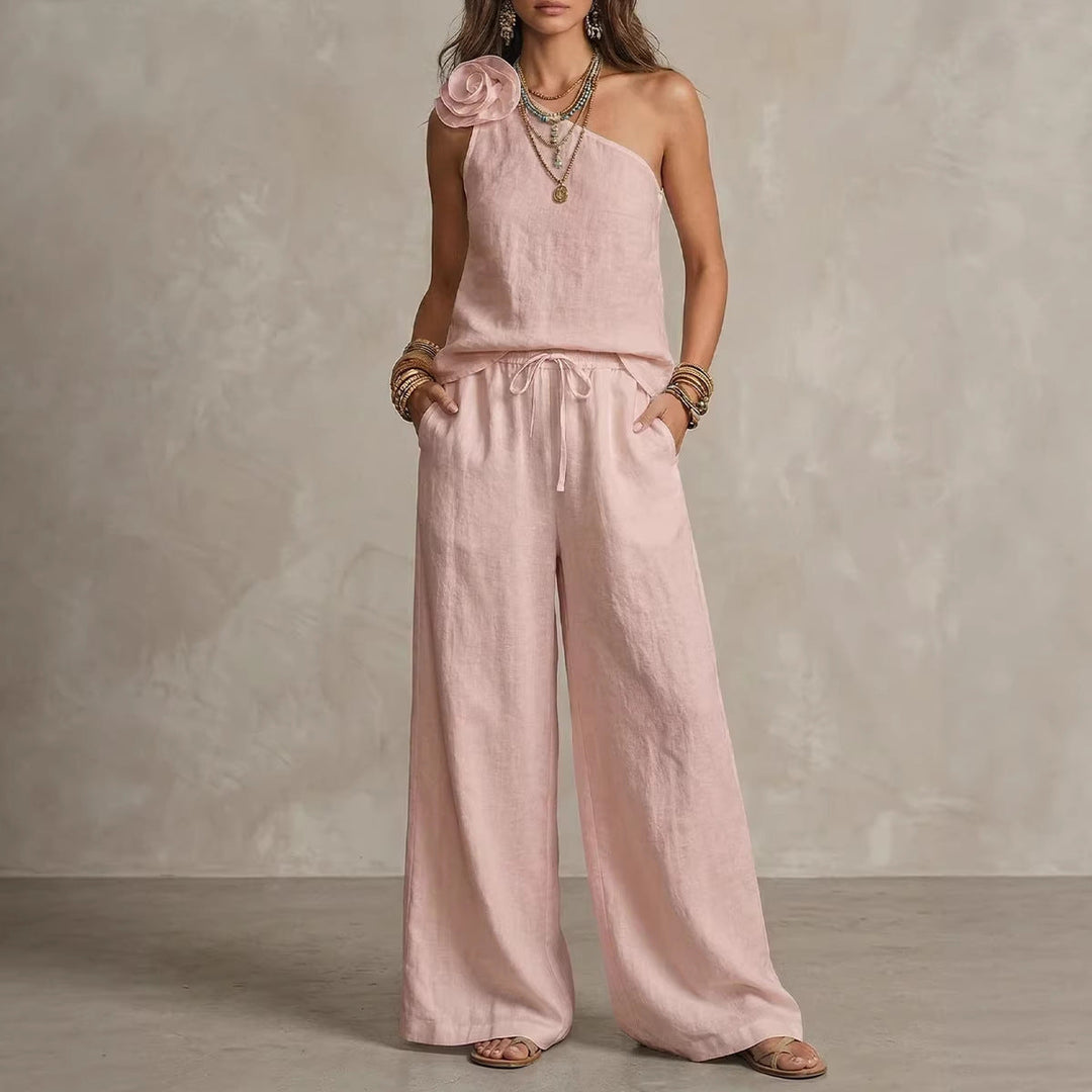 Colette | Two-Tone Shirt & Pants Set