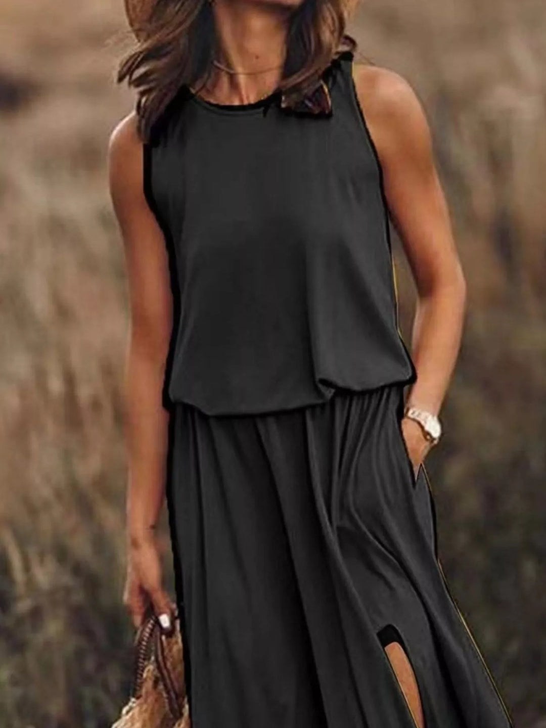 Paloma | Sleeveless Slit Maxi Dress