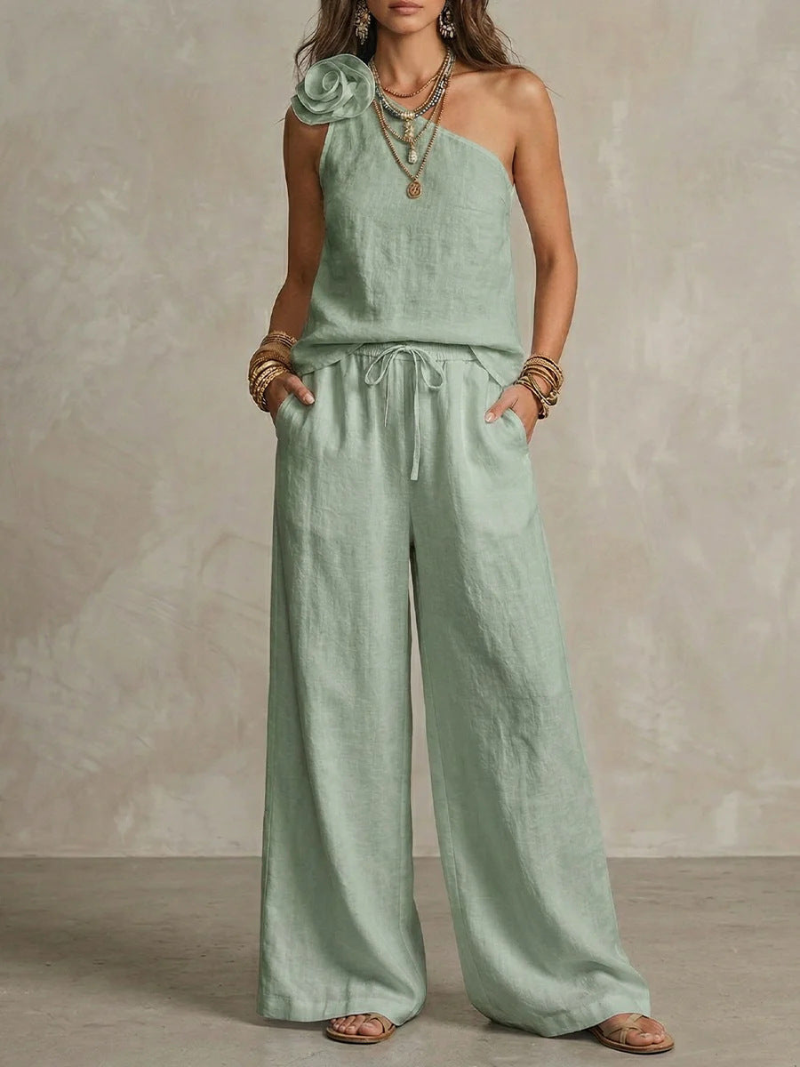 Colette | Two-Tone Shirt & Pants Set