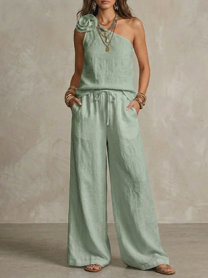 Colette | Two-Tone Shirt & Pants Set