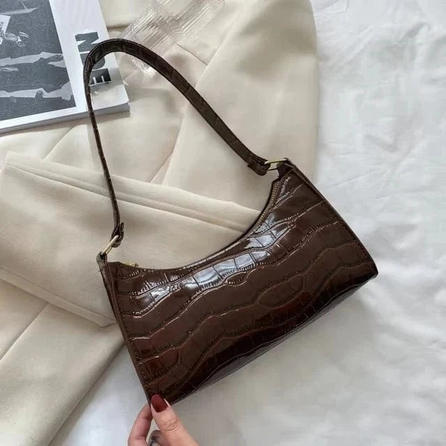 Cora | Croc-Embossed Mini Baguette