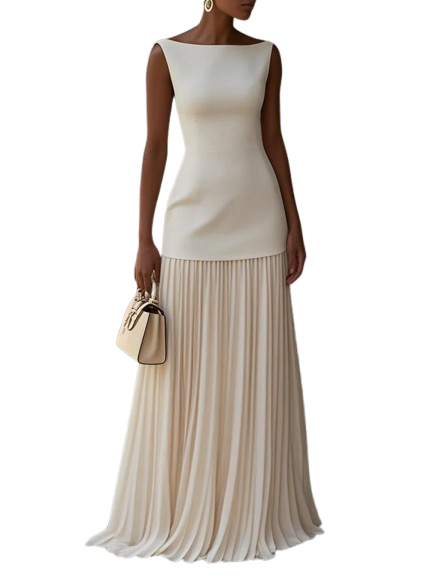 Micaela | Pleated Maxi Dress