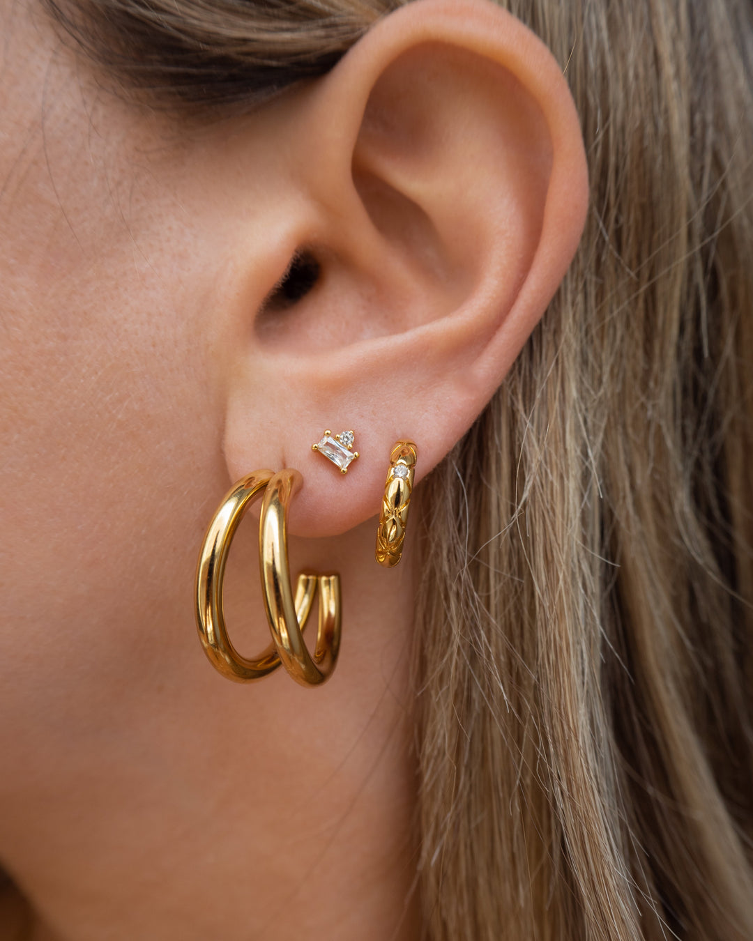 Maya Double Hoops