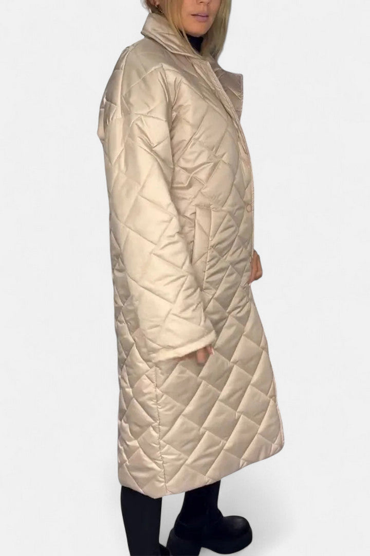 Anaïs – Quilted Coat with Leopard Lining