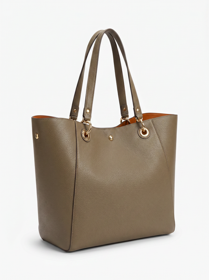 Classic leather bag with suede accents – multifunctional women's and men's bag for every occasion