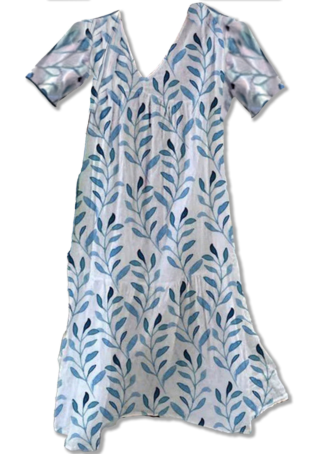 Amara | Leaf Print Midi Dress