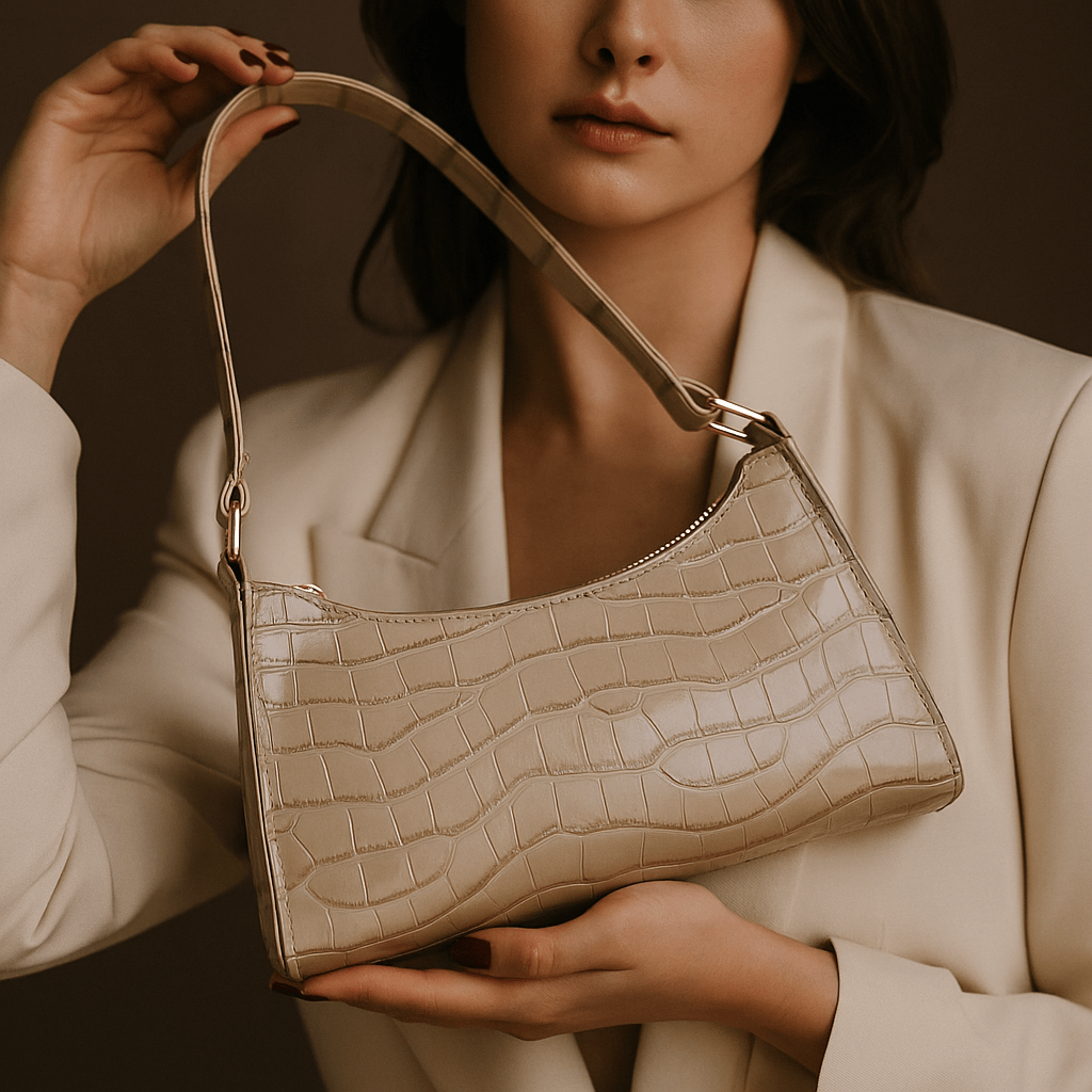 Cora | Croc-Embossed Mini Baguette