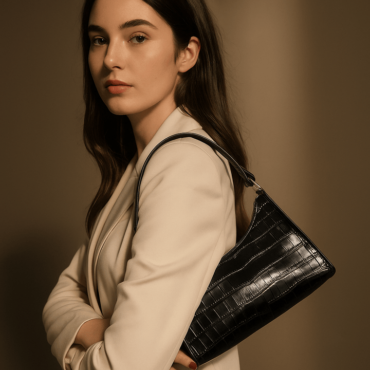 Cora | Croc-Embossed Mini Baguette