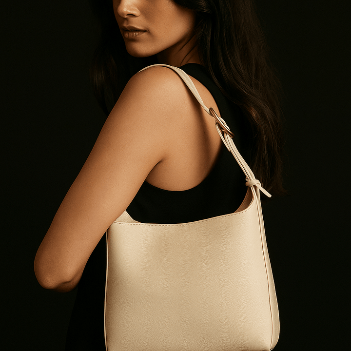 Alba | Minimalist Hobo with Gold Buckle