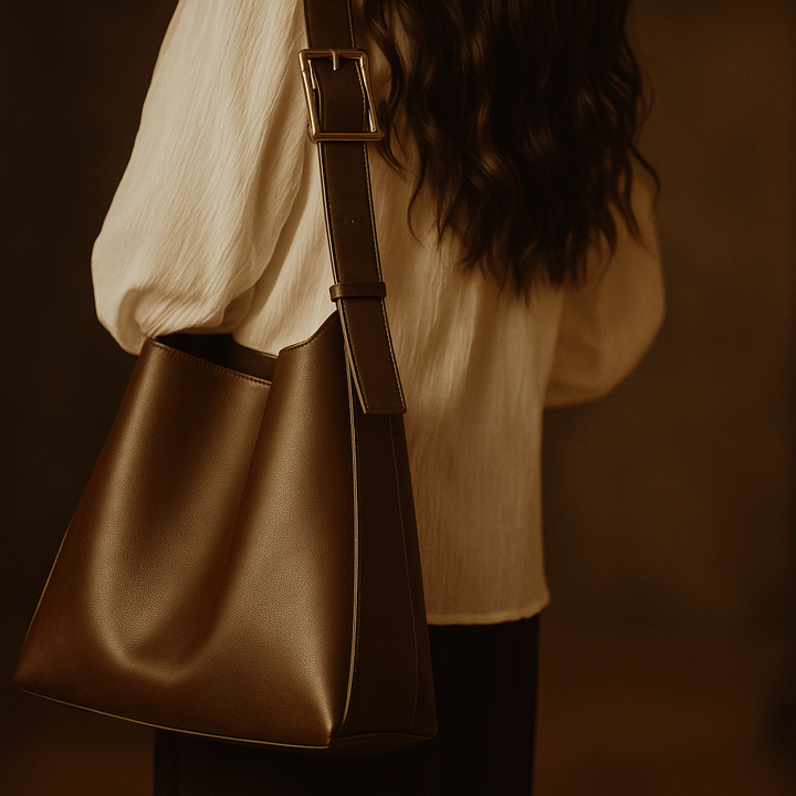 Alba | Minimalist Hobo with Gold Buckle