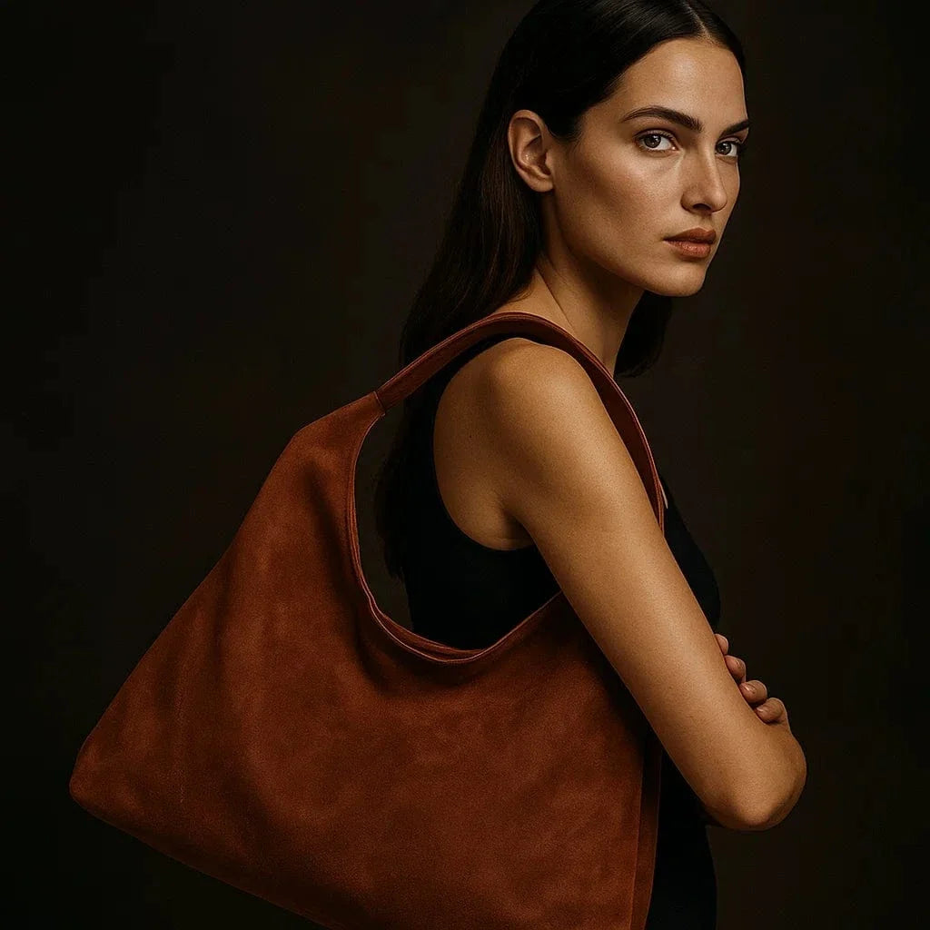 Isola | Suede Hobo with Shoulder Strap