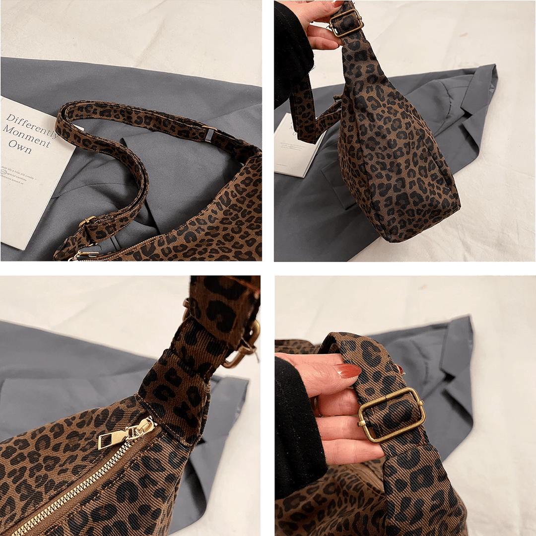 Lupa | Leopard Canvas Hobo