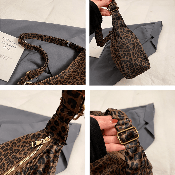Lupa | Leopard Canvas Hobo