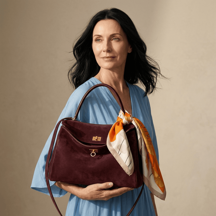 Chromatica | Bordeaux Suede Tote