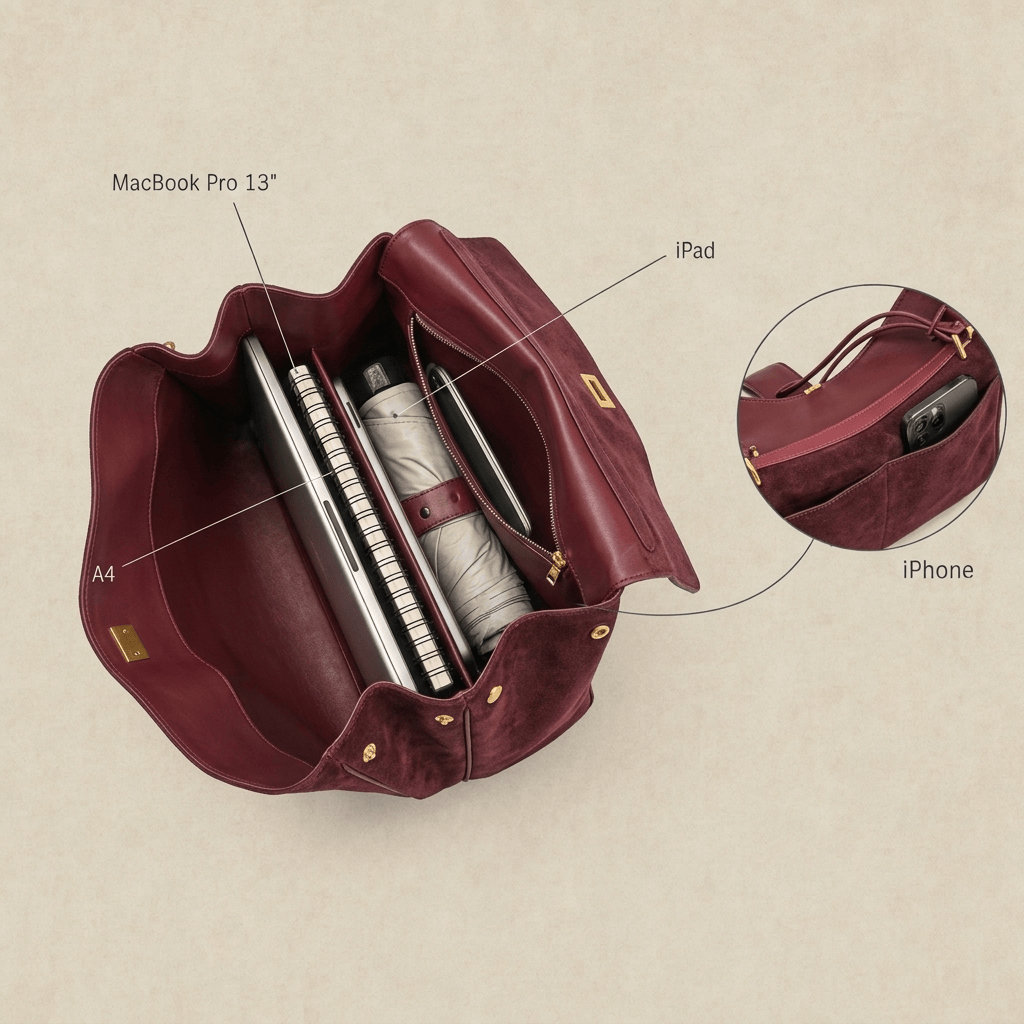 Chromatica | Bordeaux Suede Tote