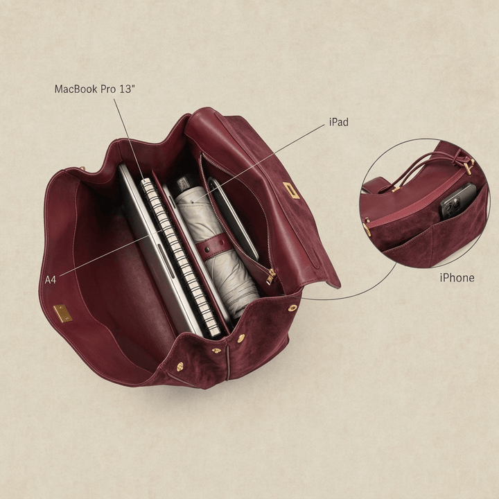 Chromatica | Bordeaux Suede Tote