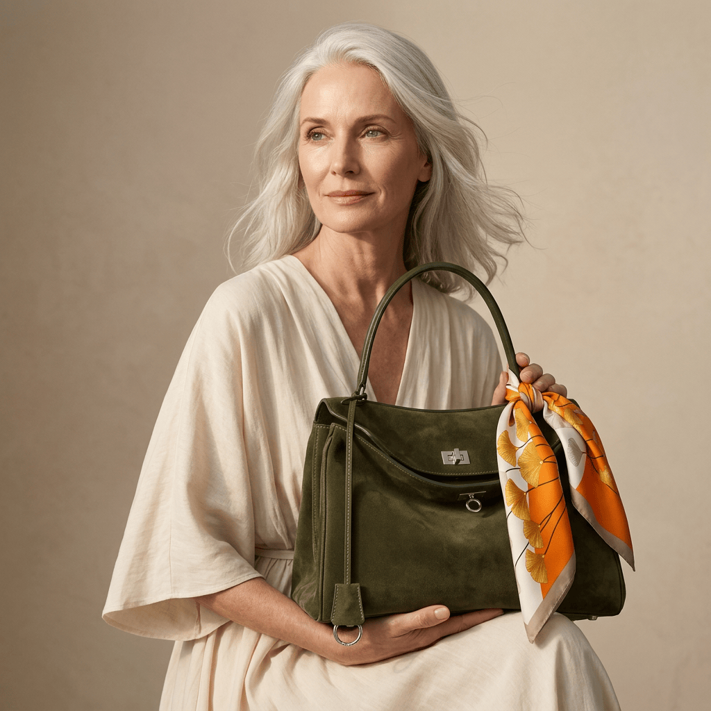 Chromatica | Forest Green Suede Tote