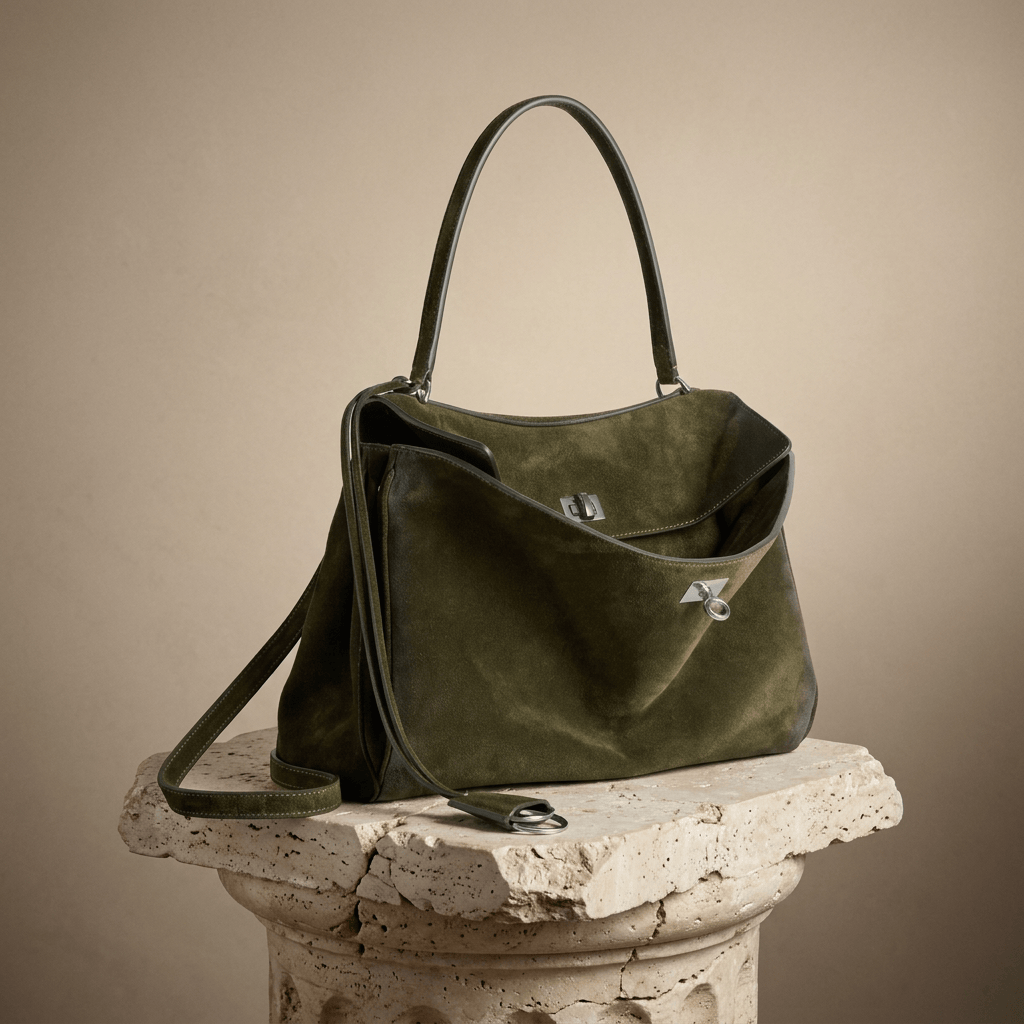Chromatica | Forest Green Suede Tote