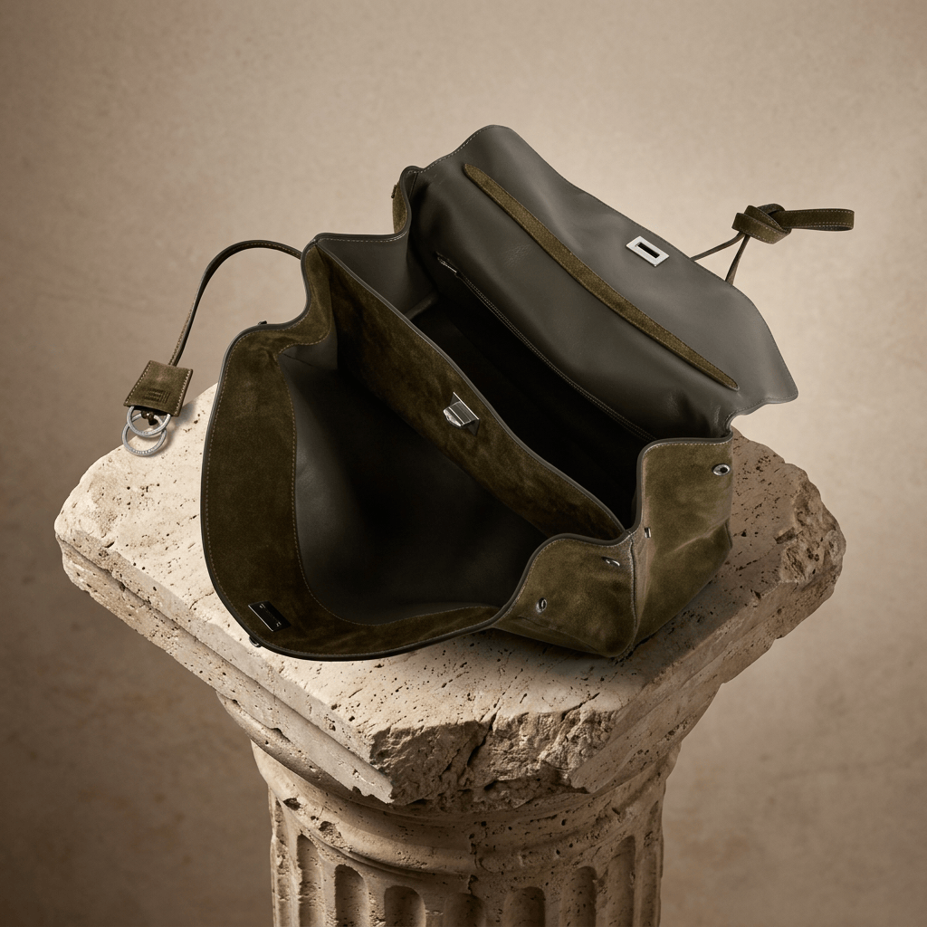 Chromatica | Forest Green Suede Tote