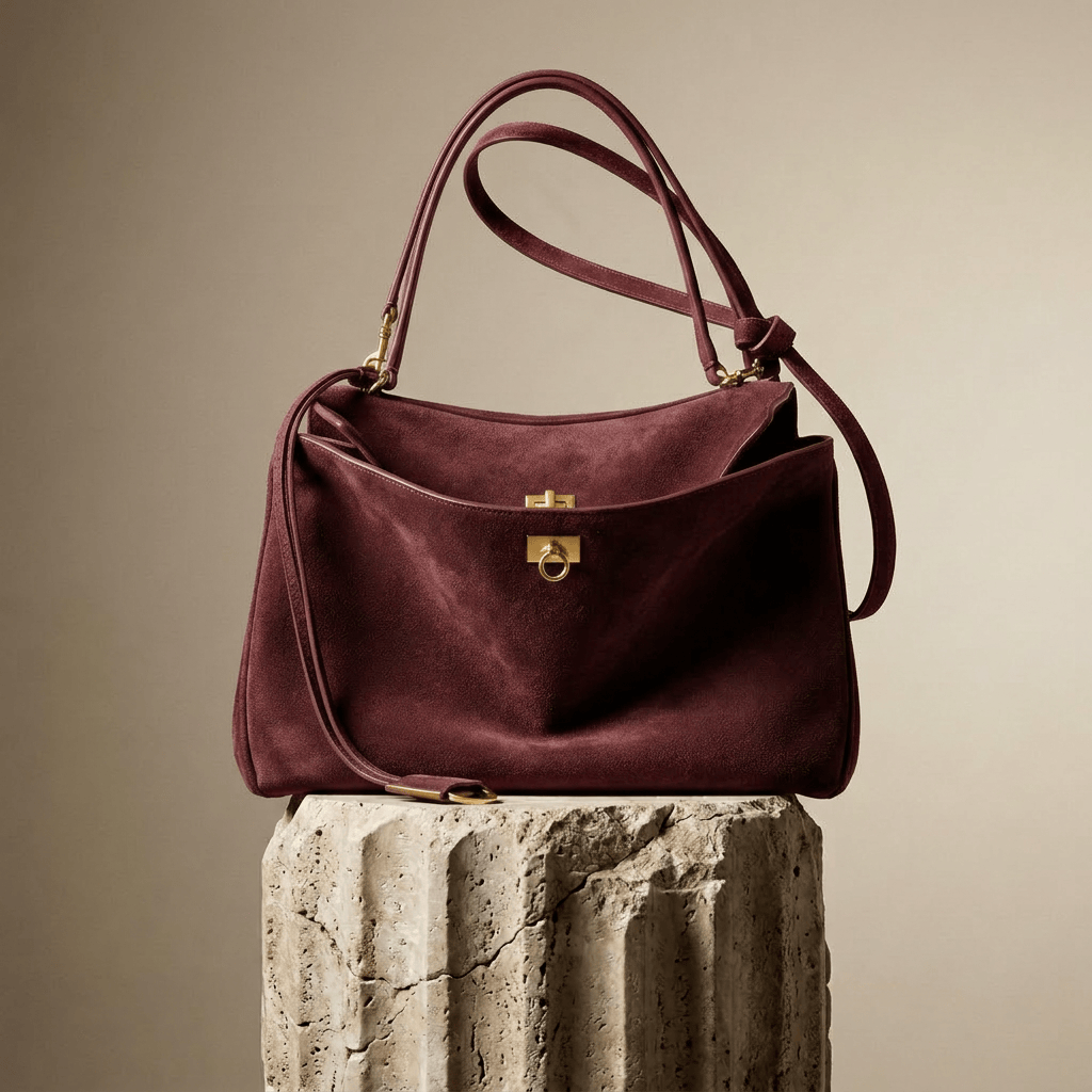 Chromatica | Bordeaux Suede Tote