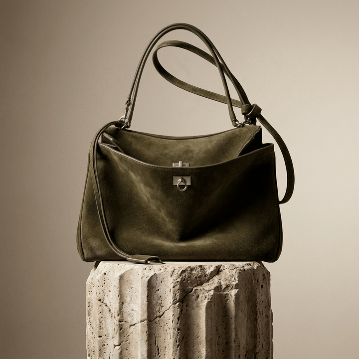 Chromatica | Forest Green Suede Tote