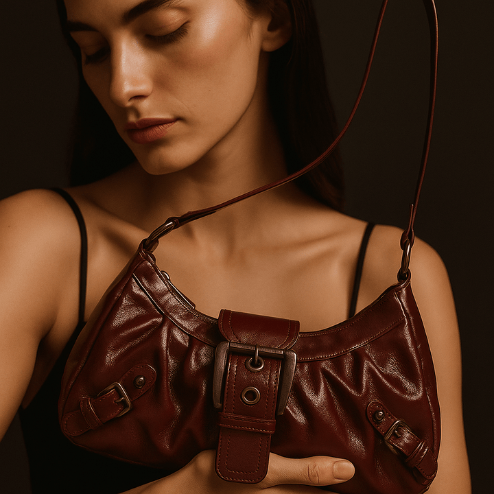 Nova | Glossy Mini Hobo with Buckle