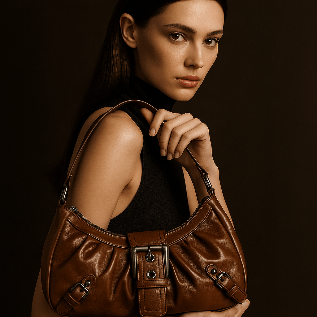 Nova | Glossy Mini Hobo with Buckle