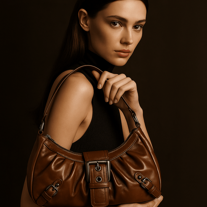 Nova | Glossy Mini Hobo with Buckle