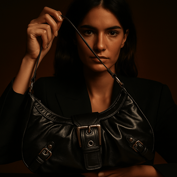 Nova | Glossy Mini Hobo with Buckle