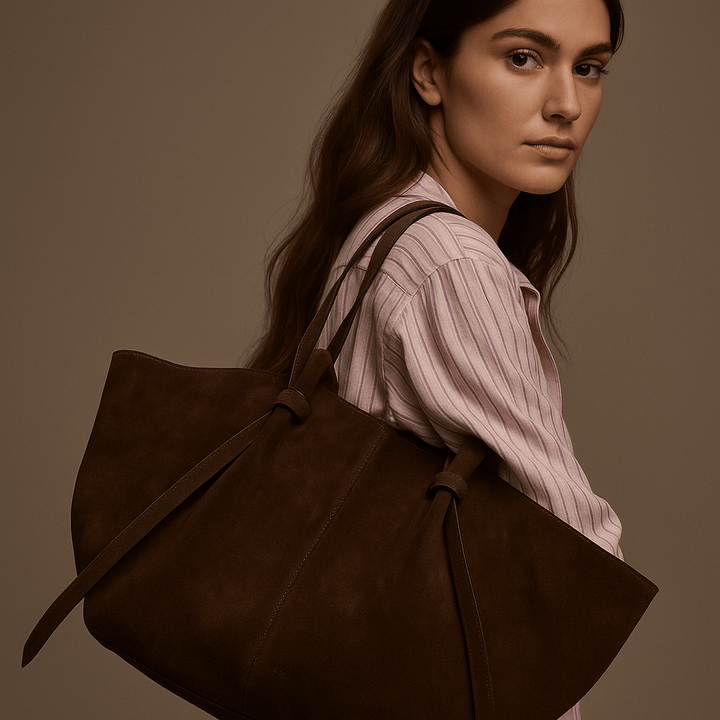 Onda | Suede Tote with Long Strap