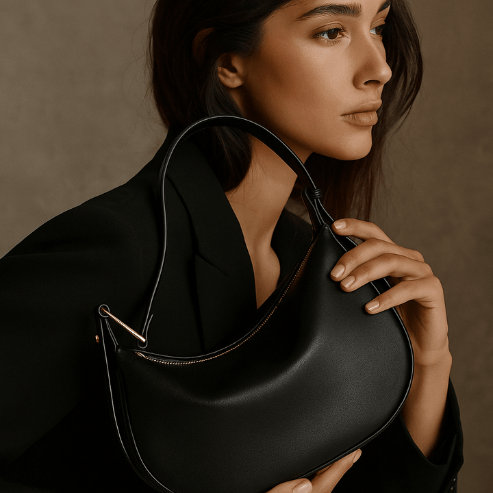 Livia | Cowhide Half-Moon Shoulder Bag