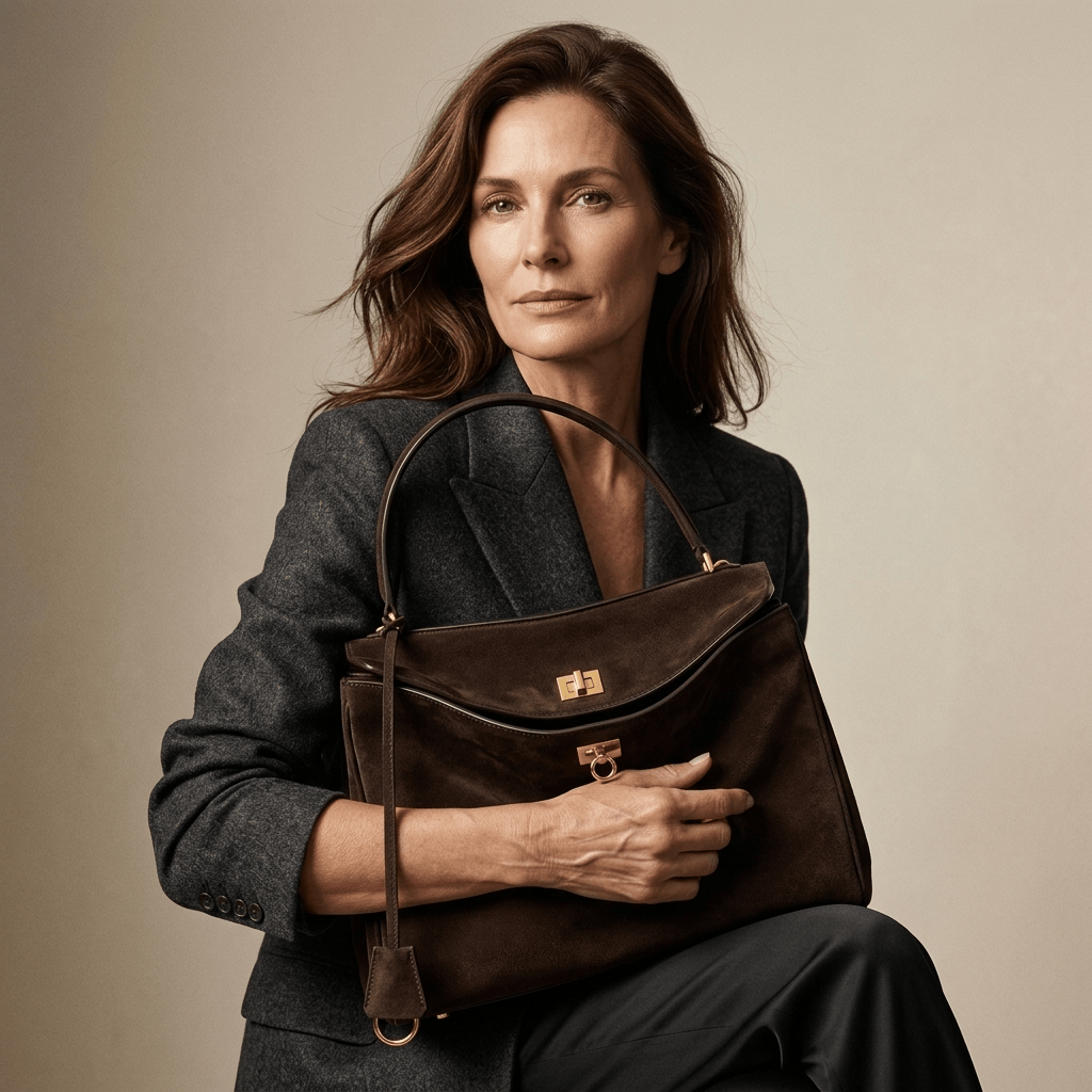 Moira Timeless | Coffee Suede Tote