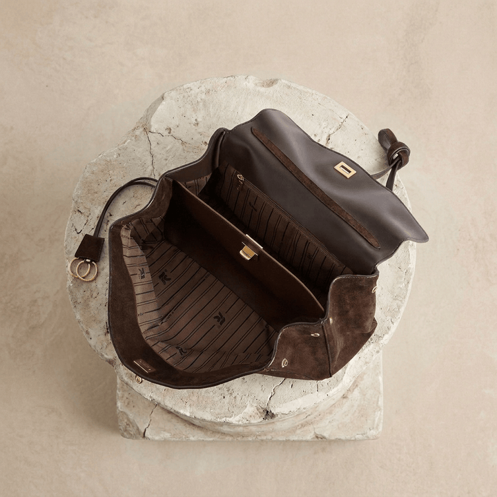 Moira Timeless | Coffee Suede Tote