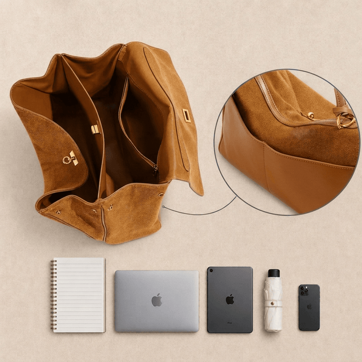 Moira Timeless | Camel Suede Tote