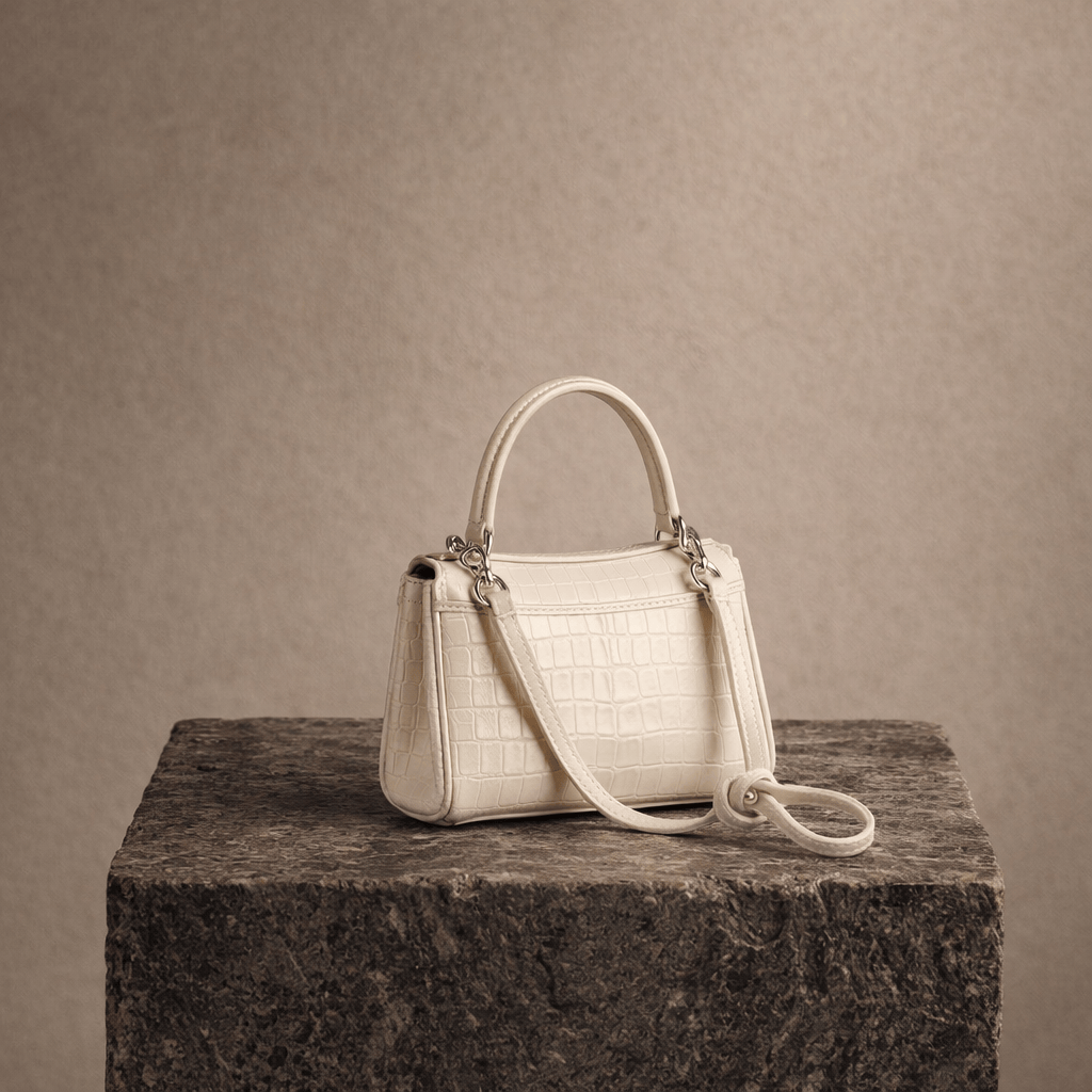 Moira Coccodrillo Bag - Large Size, Black