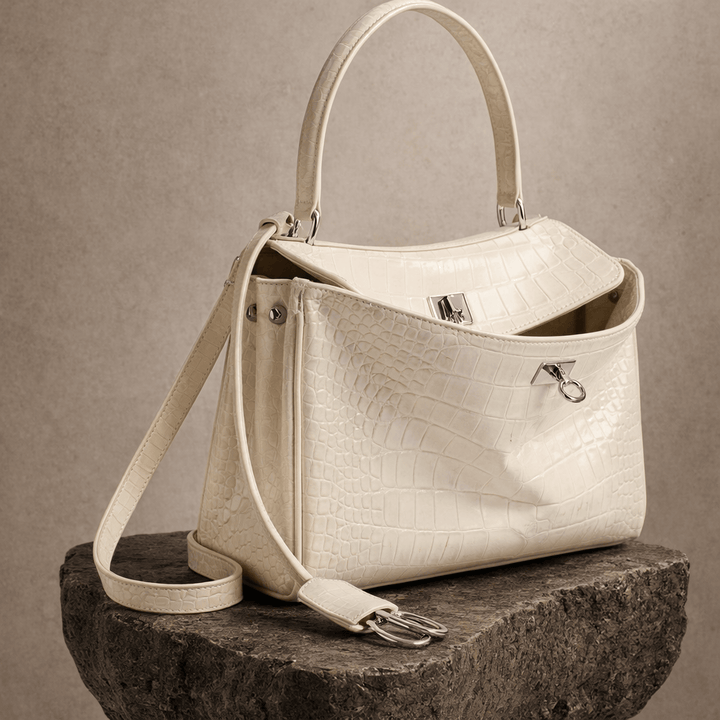 Moira Coccodrillo Bag - Large Size, Black