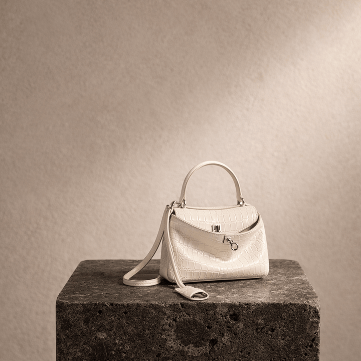 Moira Coccodrillo Bag - Large Size, Black