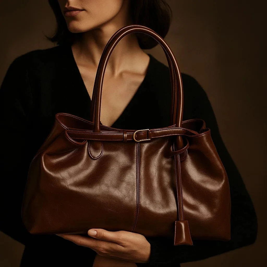 Vera | Patent Handbag with Double Handles