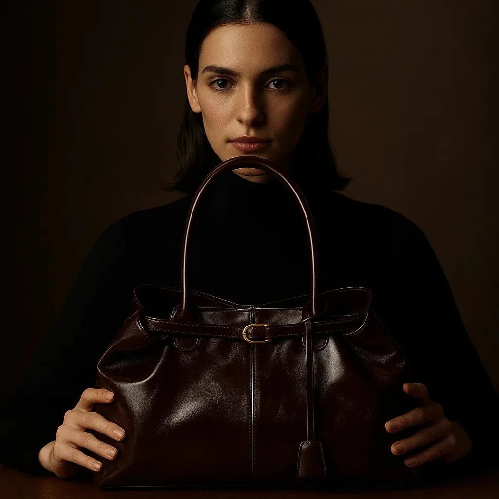 Vera | Patent Handbag with Double Handles