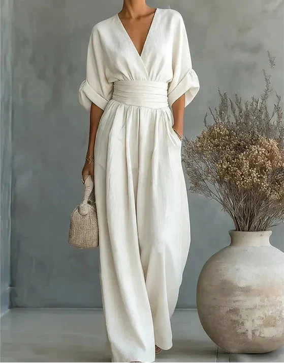 Juliette | Wide-Leg Crossover Jumpsuit