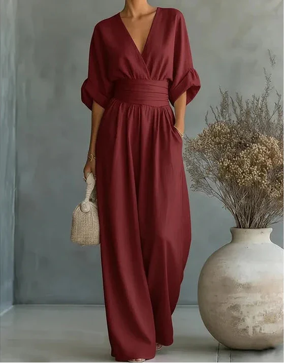 Juliette | Wide-Leg Crossover Jumpsuit