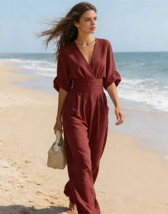 Juliette | Wide-Leg Crossover Jumpsuit
