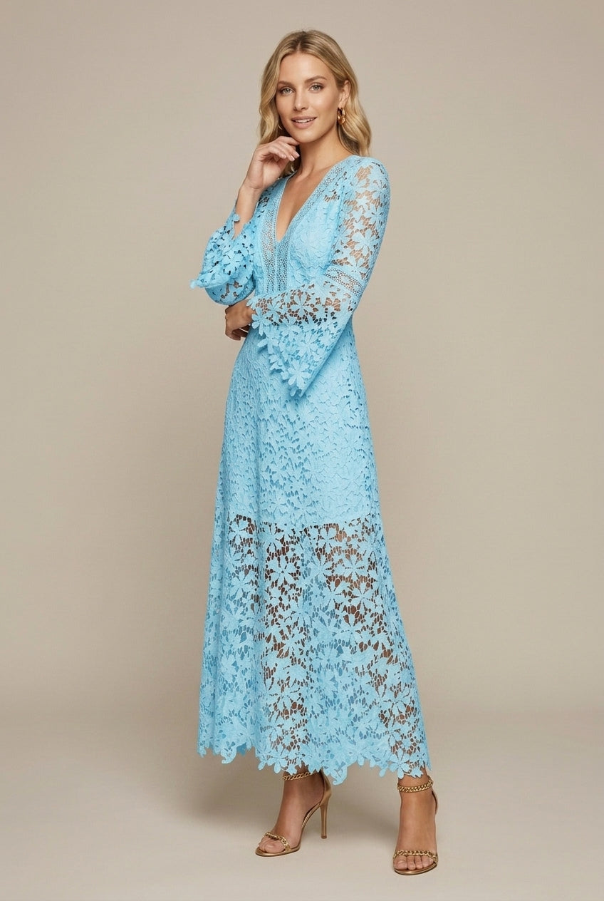 Vivienne | Lace V-Neck Maxi Dress