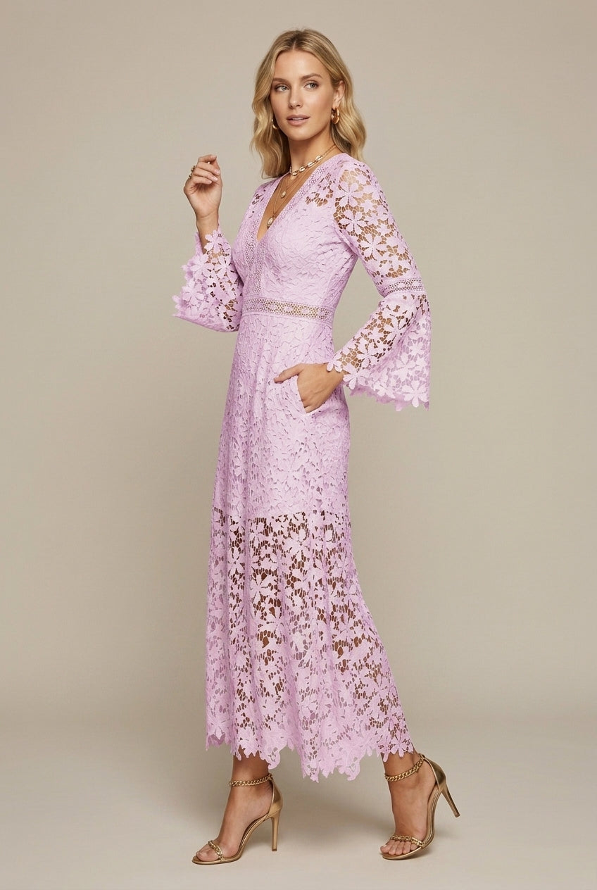 Vivienne | Lace V-Neck Maxi Dress
