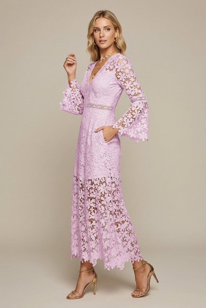 Vivienne | Lace V-Neck Maxi Dress