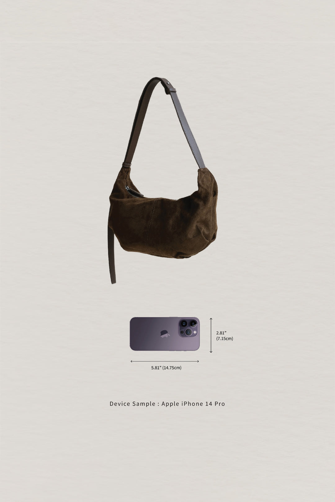 Suki | Black Suedette Dumpling Bag