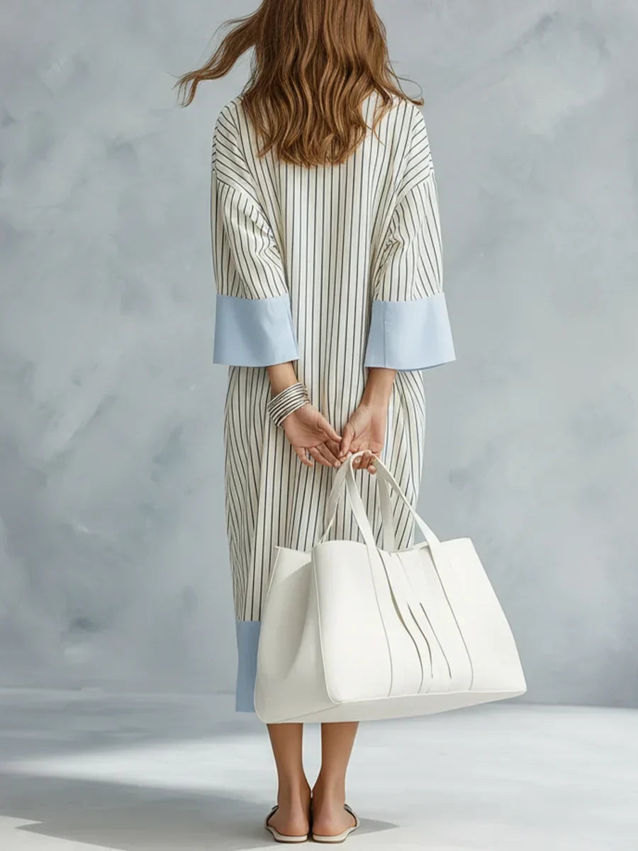 Alice | Striped Midi Dress