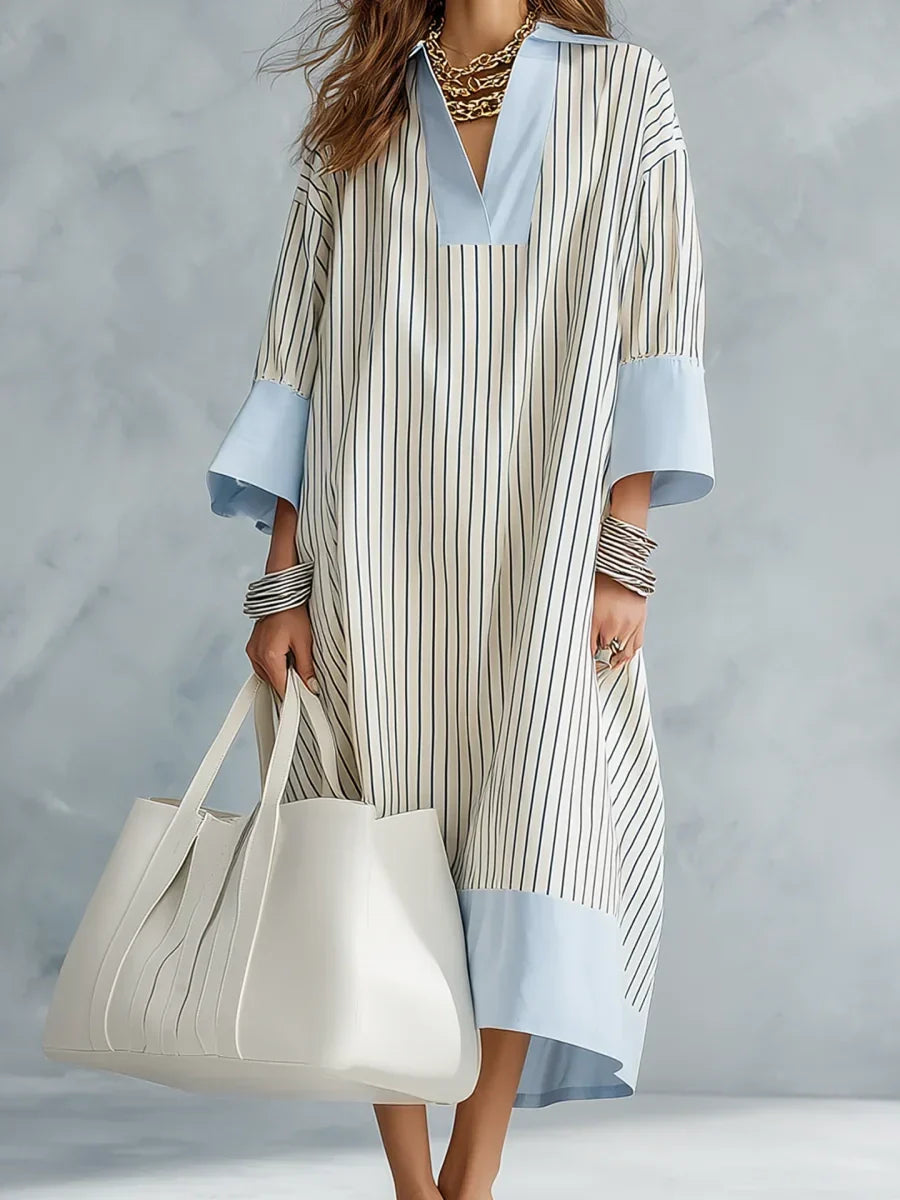 Alice | Striped Midi Dress
