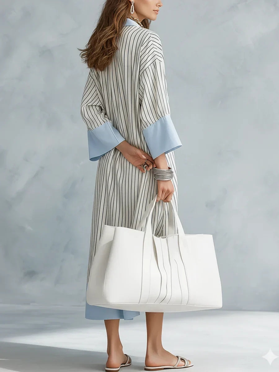 Alice | Striped Midi Dress
